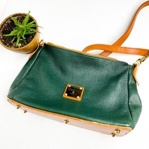 VALENTINA ITALY Green Leather Shoulder Bag